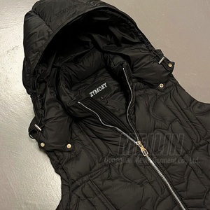 Puffer Vest High Quality Double Zipper <b>Jacket</b> Custom Warm Sleeveless Design Fashion Cut and Sew Down Puffer Men's Vest <b>Jacket</b> - Product Image 3
