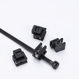 UL Protected Nylon 66 4,8mm 200mm Self Lock Zip Ties Black <span class=keywords><strong>EC4</strong></span> Edge Clip Cable Ties 1-3mm Panel - Product Image 1