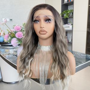 Perruques Synthétiques Futura de Qualité Supérieure Résistantes à la Chaleur, Vente Chaude, Couleur Brunette Blonde à Raie Profonde 13x4, Raie Libre pour Femmes Noires - Product Image 2