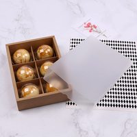 Boîtes à beignets en papier de boulangerie haut de gamme avec fenêtre transparente et séparateur en carton pour emballage de biscuits/biscuits de Noël