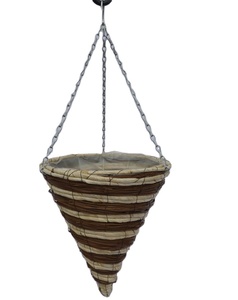 Aphixh — panier de rangement en rotin, naturel tissé à la main, décoratif, pour l'extérieur/la maison et le jardin, à suspendre, pour pots ou fleurs - Product Image 5