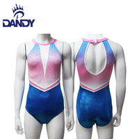 Justaucorps de danse noir personnalisé de haute qualité Dandy Costume de danse brillant justaucorps de gymnastique