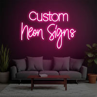 Livraison rapide, dropshipping, enseigne au néon LED personnalisée, décoration publicitaire en acrylique avec télécommande, étanche IP67 pour les fêtes