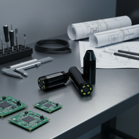 Módulo de Cámara Endoscópica Industrial de Doble Lente, 0.3MP, USB 2.0, Impermeable, para Inspección de Tuberías