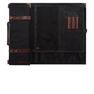 Échantillon gratuit : Sac de transport pour couteaux de chef en tissu Oxford noir, sac de rangement pour fourchettes, couteaux et cuillères, étui de transport pour couteaux de cuisine avec poignée et sangle - Product Image 1