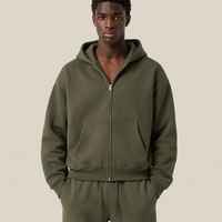 Nouvel arrivage – Sweat à capuche zippé classique en coton molletonné, coupe ample, motif lettres, avec logo personnalisé, idéal pour l'automne