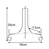 Support de Présentation Pliable Vintage en Métal à un Niveau pour Assiettes, Utilisation en Cuisine, Support Réglable Antidérapant pour Plats et Bols