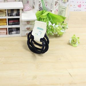 Coleteros coreanos de alta elasticidad con cuentas negras para mujer, uso diario, material de nailon, color sólido, proceso de tejido - Product Image 3