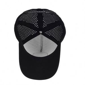 Wholesale Custom Unstructured 5 Panel a Frame <b>Baseball</b> <b>Cap</b> Laser Cut Hole 5 Panel Rubber Pvc logo <b>Baseball</b> <b>Cap</b> - Product Image 6