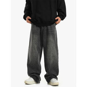 جينز رجالي مستقيم الساق بنمط أمريكي من الدنيم الداكن، تصميم عصري فضفاض بطابع كاجوال وريترو - Product Image 5