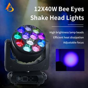 Equipo de Iluminación para Escenarios, Luz Móvil LED Bee Eye, 12 Piezas de 40w, Luz Móvil DMX - Product Image 3