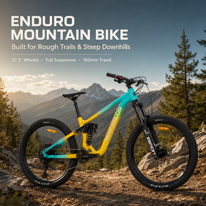 Bicicleta de Montaña Enduro con Suspensión Completa, <span class=keywords><strong>MTB</strong></span> de 27.5 Pulgadas, Horquilla de Aire con Recorrido de 160 mm, Frenos Hidráulicos SLX de 12 Velocidades - Product Image 1