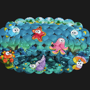 Tapis <span class=keywords><strong>de</strong></span> salle <span class=keywords><strong>de</strong></span> <span class=keywords><strong>bain</strong></span> antidérapant en PVC <span class=keywords><strong>avec</strong></span> ventouses, motif coquillage imprimé, accessoires <span class=keywords><strong>de</strong></span> salle <span class=keywords><strong>de</strong></span> <span class=keywords><strong>bain</strong></span> écologiques YIJU, motif personnalisé - Product Image 1