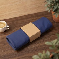 Manchon en papier kraft brun imprimé sur mesure pour l'emballage de chaussettes et de serviettes, bande de protection recyclable pour vêtements