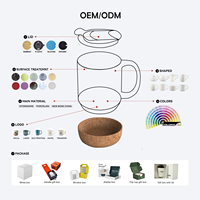 Mug à café en céramique japonaise créative personnalisée, 490 ml, blanc, fait main, style vintage, motif floral