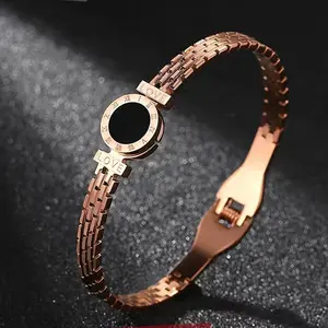 Oman Ziffer Armreif Liebe für Frauen und Männer 18 Karat vergoldete Kette Edelstahl Armband