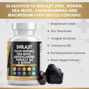 Premium Shilajit capsule Himalayan complesso mare muschio Ashwagandha potenziatore di energia per gli uomini donne antiossidante per le donne in gravidanza - Product Image 6