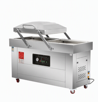 Machine d'emballage sous vide à double chambre XICANG XC-500 pour sacs, avec soudeuse électrique à rainures, en acier inoxydable épaissi, double pompe, longue portée