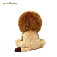 Oreiller en peluche Lion authentique, super doux, en flanelle, rembourrage en coton PP, jouet mignon en tissu, cadeau d'anniversaire pour enfants