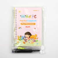 Auf Lager 4 Stück Magisches Schreibheft für Kinder Handschrift-Übungsbücher Pädagogisches Vorschul-Notizbuch
