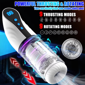 Giocattoli Automatici per la Stimolazione Maschile con 9 Modalità di Succhio, Spinta e Rotazione, Coppa per Masturbazione, Macchina per Sesso Orale, Pompa Vaginale per Adulti - Product Image 5