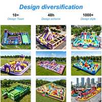 Château gonflable commercial pour enfants avec toboggan et trampoline, adapté à une utilisation en intérieur et en extérieur
