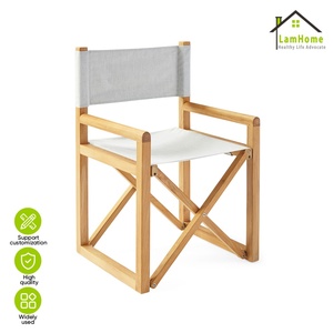 เก้าอี้ผู้กำกับแบบพับได้โครงไม้บีชสไตล์อินส์ พร้อมผ้าใบอ๊อกซ์ฟอร์ด เหมาะสำหรับการถ่ายภาพท่องเที่ยว ช่วงเช็คอินของอินฟลูเอนเซอร์ ที่พักตากอากาศริมชายฝั่ง - Product Image 4