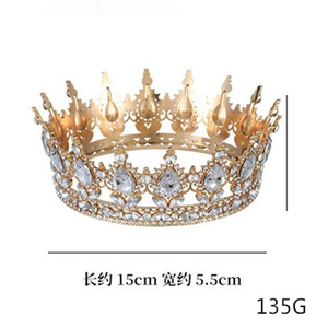 Superbe couronne de princesse vintage en diamant pour gâteau, décoration de gâteau pour mariage, <span class=keywords><strong>anniversaire</strong></span>, baby shower, fête - Product Image 2