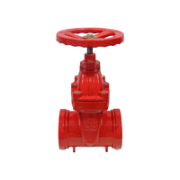 Vanne à opercule Z85X-16Q en fonte ductile à extrémité rainurée, à tige non montante, avec siège à ressort, PN16, température normale, pour eau de lutte contre l'incendie