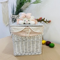 Panier de rangement pour meubles en osier bon marché Panier à linge avec couvercle