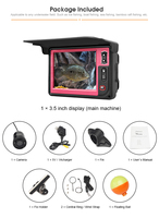Caméra de pêche sous-marine HR-3505T avec détecteur de poissons, vision nocturne faible luminosité 0,01 Lux, écran LCD 3,5 pouces, étanche IP68, autonomie 6-8h