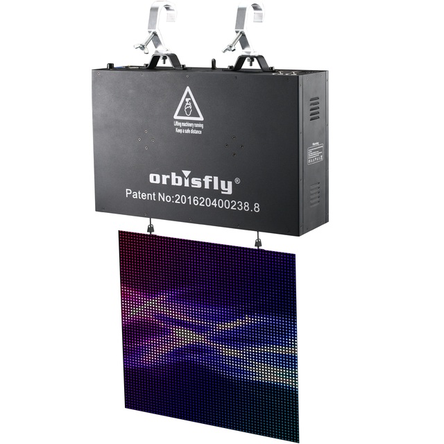 Kinetic Sculpture Lifting Led Screen Led Video Wall 6m Lifting Height matrix Light