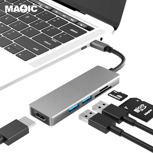 2022 Kiểu Mới Chất Lượng Cao 5 Trong 1 Loại C 3.1 USB C Hub Sang HDMI + USB 3.0 + USB2.0 + Đầu Đọc Thẻ SD/TF Hub Đa Chức Năng 5 Trong 1 - Product Image 4