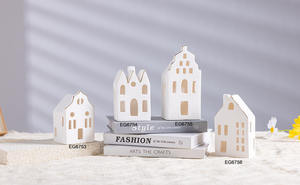 Factory Wholesale <strong>Christmas</strong> Miniature LED-Lighted Ceramic <strong>Houses</strong> for <strong>Village</strong> Decoration - Product Image 5
