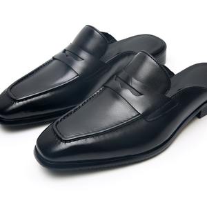 Mules et sandales d'été respirantes pour hommes, à lacets, bout carré, style britannique, pour le bureau et la conduite, semelles en caoutchouc - Product Image 5