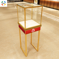 Vitrine de présentation de bijoux de luxe haut de gamme en verre trempé écologique pour les bijouteries et les magasins de détail