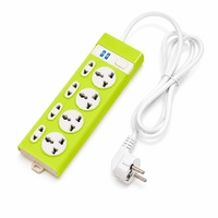 Multiprise industrielle colorée multi-prises avec ports USB multifonctions, compatible Philippines, norme américaine, pour Myanmar et Laos