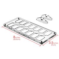 Étui de protection magnétique compatible Nintendo 3DS avec 6 emplacements pour cartouches, boîte de rangement transparente en acrylique pour cartes de jeu
