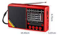 Vollband-Vollkanal-AM/FM-Radios mit Digitalanzeige, BT-Modus, Wiederaufladbarem Akku und Rettungs-Taschenlampe
