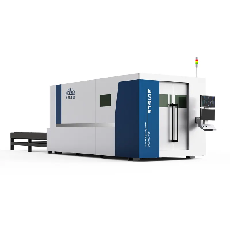 FINCM High Cut Efficiency Continuous Wave Gantry Cnc Enclosed Type Fiber Laser Cutter Machine for Metal Steel Sheet