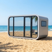 Maison capsule ronde de 20 pieds, préfabriquée, modulaire, salle de réunion, bureau portable, cabine