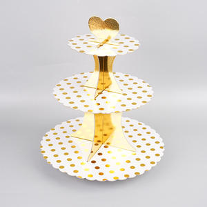 Soporte para Pastel de Tres Niveles SYH1360 Personalizable al por Mayor para Eventos de Cumpleaños, Decoraciones Desechables de Papel Cuadradas en Colores Personalizados - Product Image 6