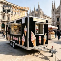 Délicieux fourgonnettes commerciales certifiées CE DOT Concession Food Trailers entièrement équipés Fast Food Truck Cart Pizza Coffee Container