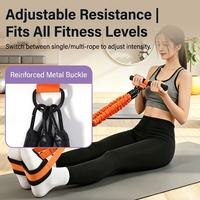Bandes de Résistance à Pédale Améliorées Tube Unique Entraînement Complet du Corps Abdos Jambes Fessiers Pilates Entraînement à Domicile Durable Léger