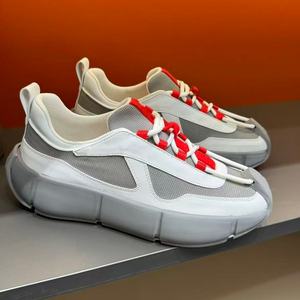 Chaussures rétro à lacets en maille de haute qualité et tendance, fabriquées en cuir véritable, style sportif simple pour la mode décontractée masculine - Product Image 3