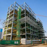 Bâtiments commerciaux et bureaux préfabriqués multi-étages en structure acier légère à faible coût, personnalisés, marque JY-STEEL, garantie 1 an