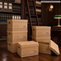 Boîte en carton ondulé écologique FUJU pour le rangement de documents de bureau, doublure intérieure personnalisée, impression de logo, origine Guangdong, personnalisable
