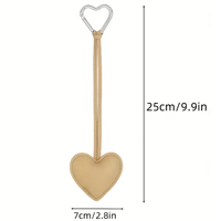 Pendentif de sac minimaliste en cuir PU en forme de cœur de pêche, accessoire vestimentaire sur le thème de l'amour, breloque pour couple