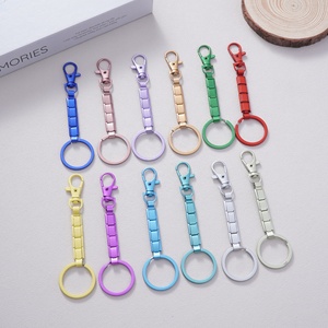 New Trendy Italian Bracelet Charms <b>Key</b> <b>Ring</b> Waterproof Stainless Steel Diy <b>Silver</b> Rose Gold Italian Charm <b>Key</b> Chain - Product Image 2
