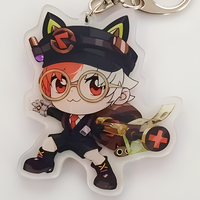 Porte-clés acrylique personnalisé en vrac époxy holographique Anime porte-clés transparent porte-clés en plastique breloque acrylique personnalisée en gros